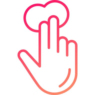 Parmak simgesi vektör illüstrasyonlu el