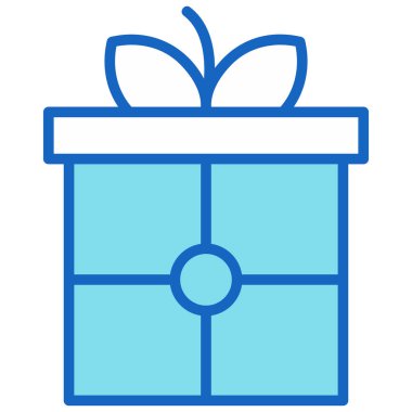 Hediye kutusu simgesi. Web için hediye kutusu vektör simgelerinin özet çizimi