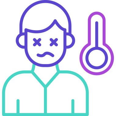 Kızgın adam. Basit illüstrasyon