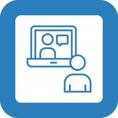 çevrimiçi sohbet vektörü simgesi