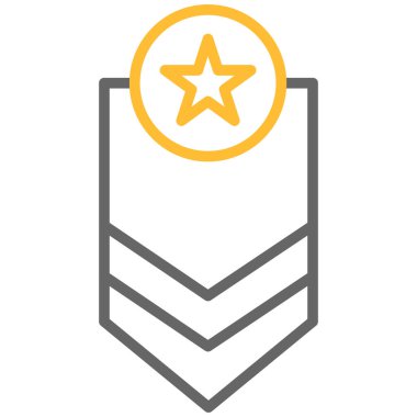 Madalya simgesi, vektör illüstrasyonu