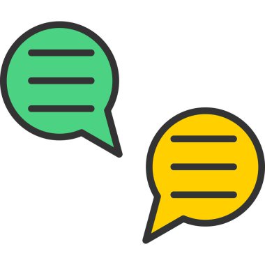 Sohbet simgesi vektör illüstrasyonu