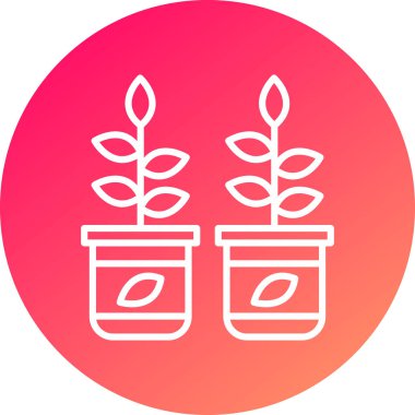 Bitki simgesinin vektör illüstrasyonu