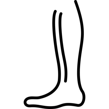 Bacak ikonu. Web için bacak vektör simgelerinin özet çizimi