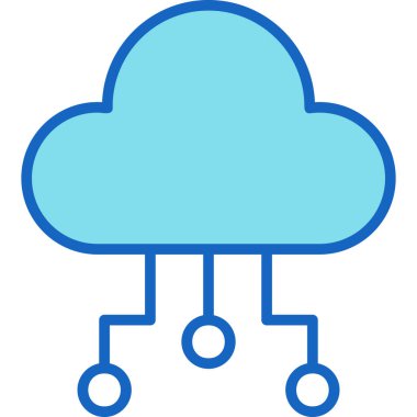 Bulut. Web simgesi basit illüstrasyon