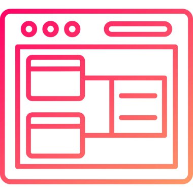 Tarayıcı penceresi web simgesi ana hat biçiminde