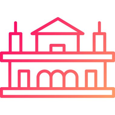 Bina. Web simgesi basit illüstrasyon