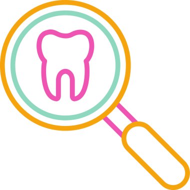 diş simgesi vektör illüstrasyonu