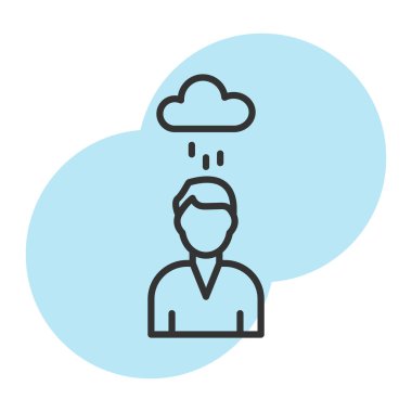 Bulut teknolojisi tarzında iş adamı