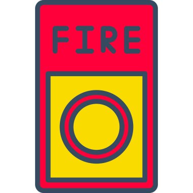 Yangın işareti simge vektör çizim