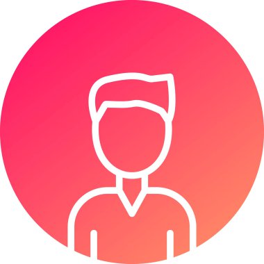 Man avatar simgesi, vektör illüstrasyonu