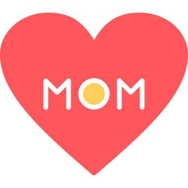 Anneler Günü, basit simge çizimi tasarımı