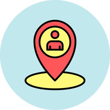 Harita işaretleyici simgesi. vektör illüstrasyonu