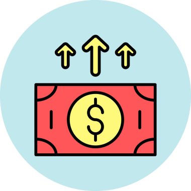 Dolar işareti vektör simgesi