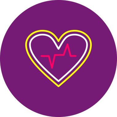 Kalp ikonu vektör illüstrasyonu