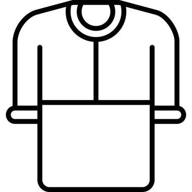 giysi giysisi kumaş simgesi ana hatlar biçiminde