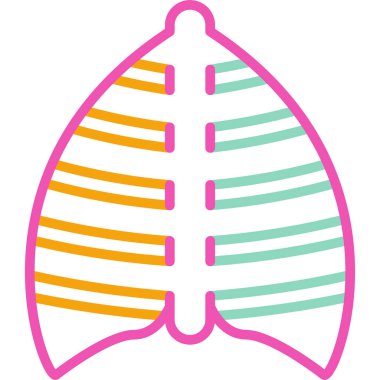 Ciğerler. Web simgesi basit illüstrasyon