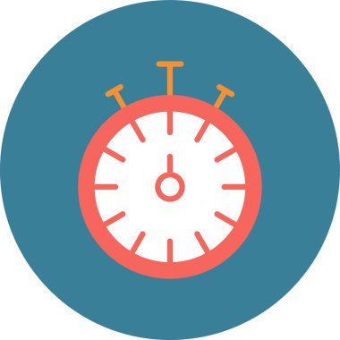 Saat simgesi, vektör illüstrasyonu