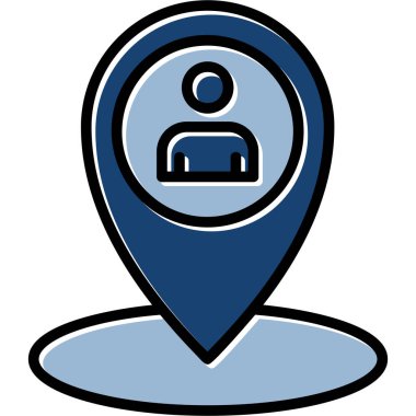 konum simgesi. Web için konum pin vektör simgelerinin tasviri. beyaz üzerine