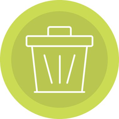 Çöp kutusu simgesi, basit tasarım