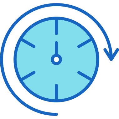 Saat simgesi. Basit resimleme