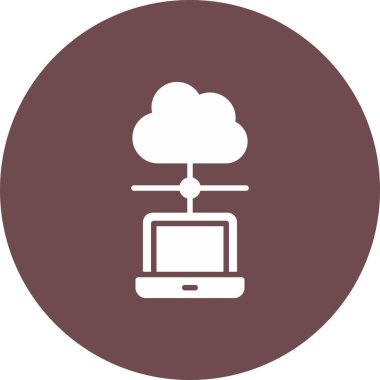 bulut hesaplama simgesi, vektör illüstrasyonu