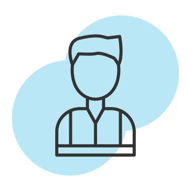 man simgesi vektör illüstrasyonu