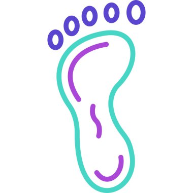 Ayak izinin vektör çizimi