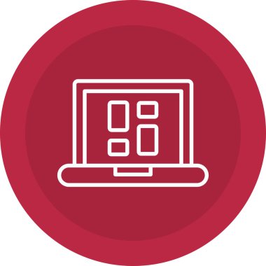 dizüstü bilgisayar simgesi, vektör illüstrasyonu