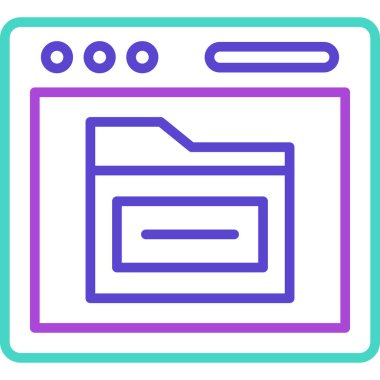 Web tasarımı renk çizgisi vektör simgesi