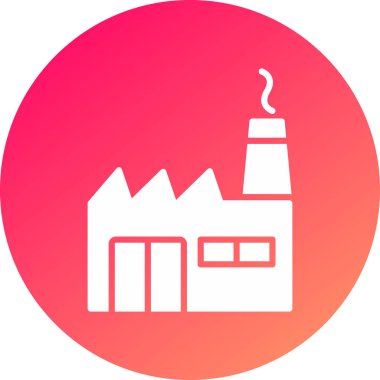 Moda tarzında izole edilmiş fabrika simgesi