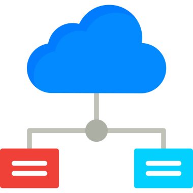 Bulut ağı. Basit resimleme