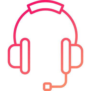 Kulaklık. Web simgesi basit illüstrasyon