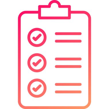 Kontrol listesi. Web simgesi basit illüstrasyon