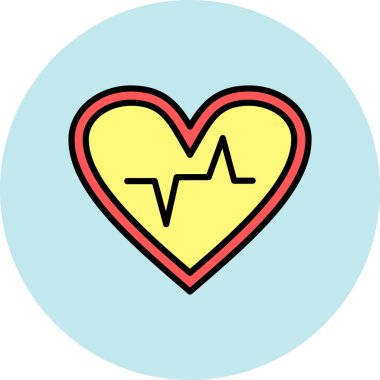 Modern kalp simgesinin vektör illüstrasyonu