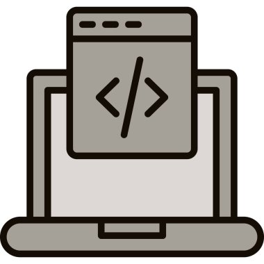 dizüstü bilgisayar web simgesi basit tasarım