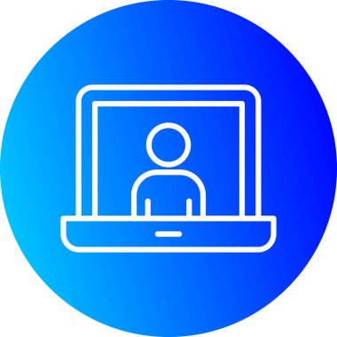 vektör dizüstü simgesi, basit illüstrasyon