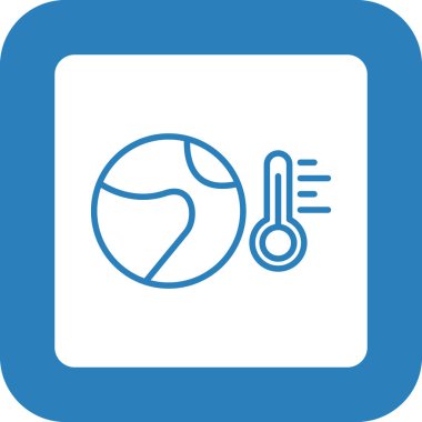 Soyut arkaplanda izole edilmiş termometre simgesi