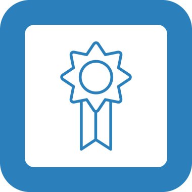 Rozet simgesi, vektör illüstrasyonu