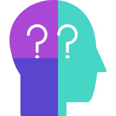 Soru işaretli soru işareti. Soru ikonu. vektör stoku illüstrasyonu.