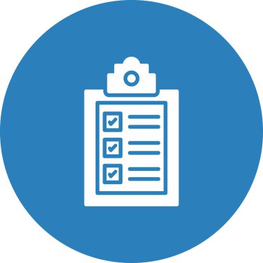 Kontrol listesi simgesi vektör illüstrasyonu