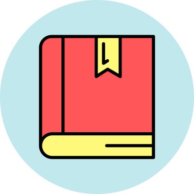 Kitap. Web simgesi basit illüstrasyon
