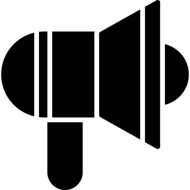 Konuşmacı. Web simgesi basit illüstrasyon