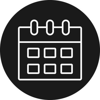 Takvim simgesinin vektör illüstrasyonu