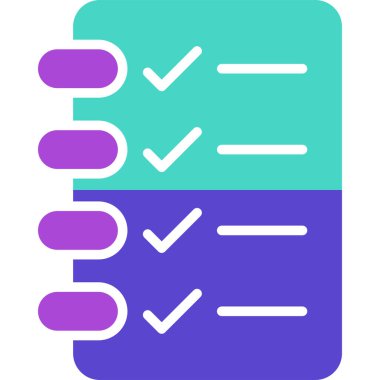 Kontrol listesi. Web simgesi basit illüstrasyon