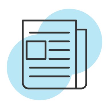 gazete simgesi vektör illüstrasyonu