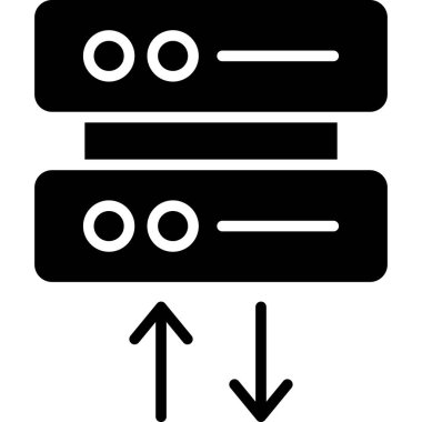 veri merkezi simgesi vektör illüstrasyonu
