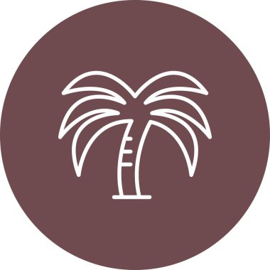 Palmiye ağacı web simgesi basit illüstrasyon