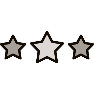 beş yıldız beş ikon vektör çizim grafik tasarımı