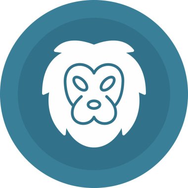 köpek düz daire vektör ikonu tasarımı